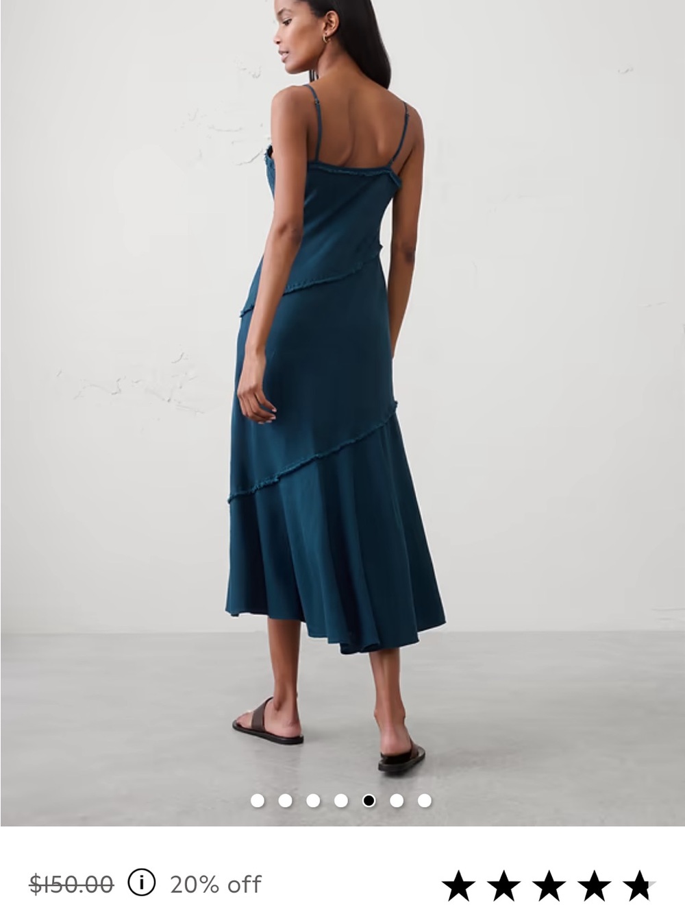 Banana Republic Teal Slip Maxi Dress - Picture 2 of 4